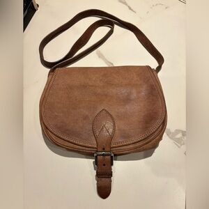APC genuine leather cross body bag. Light brown.